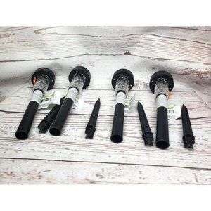 4 Black Garden Outdoor Solar Stake Lights LED Lawn Decor Lights Garden Accents